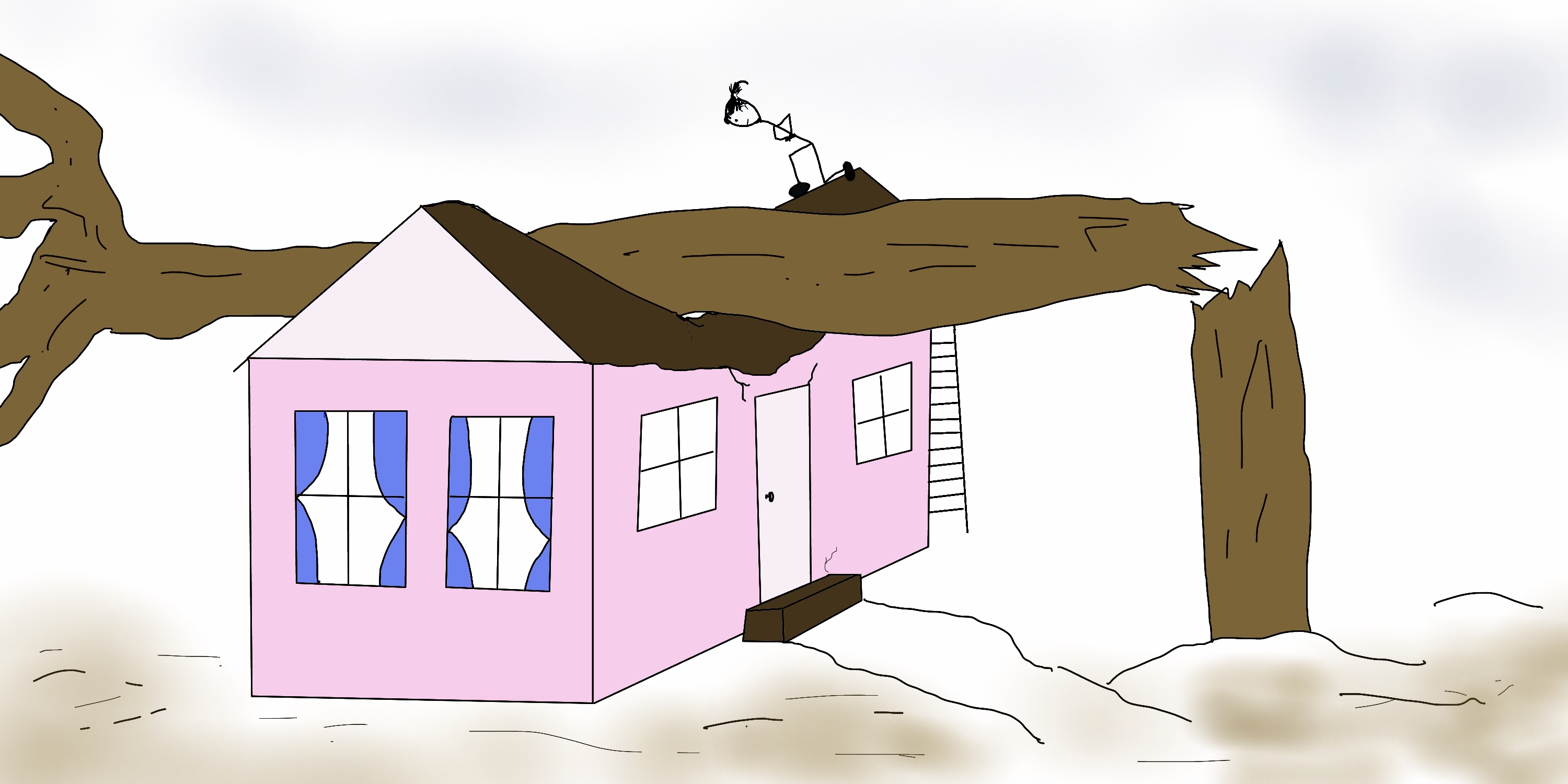 broken house