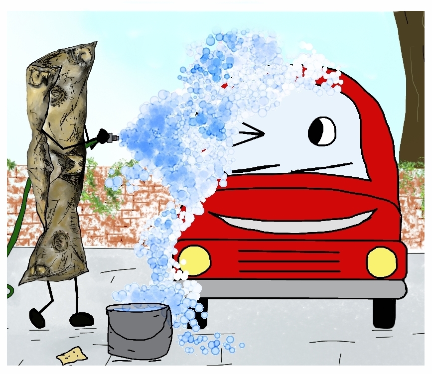 cleaning car
