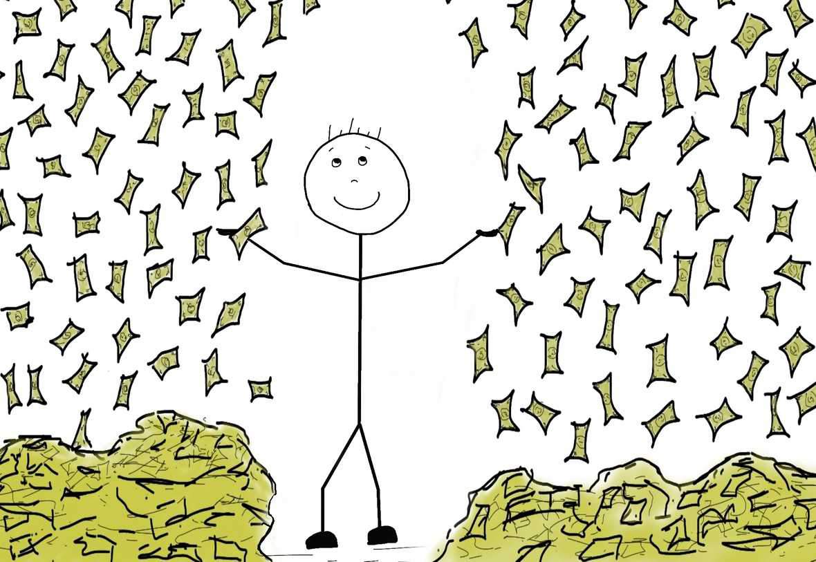 raining money