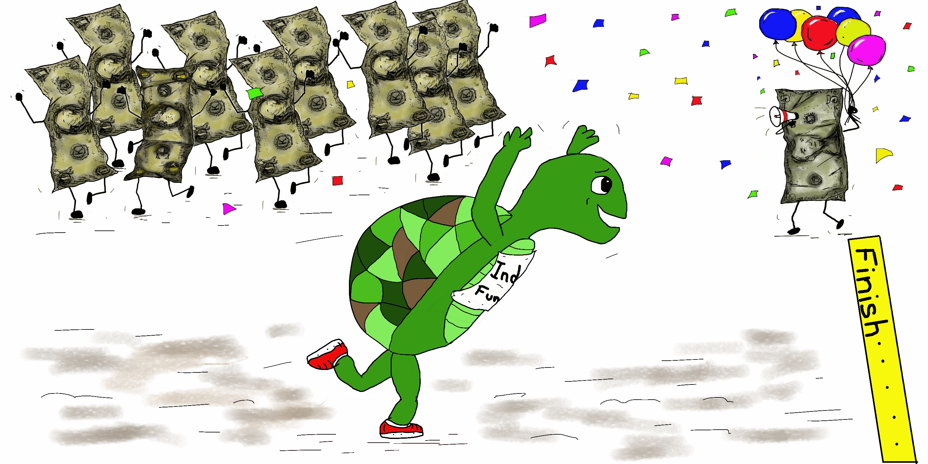 tortoise celebrates